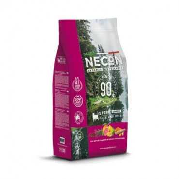 NECON Natural Wellness Adult Sterilized Low Fat Duck and Rice - sausā barība pieaugušiem sterilizētiem un ar lieko svaru kaķiem ar pīles gaļu un rīsiem 10 kg 