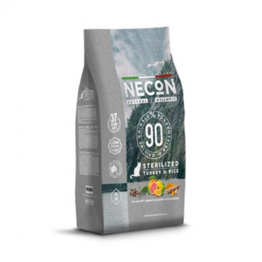 NECON Natural Wellness Adult Sterilized Turkey and Rice - sausā barība ar tītara gaļu un rīsiem pieaugušiem sterilizētiem kaķiem 10 kg