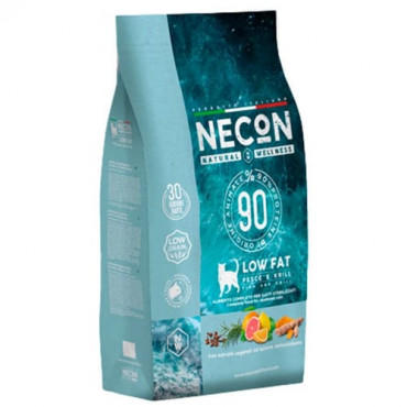 NECON Natural Wellness Adult Sterilized Low Fat Ocean Fish and Krill - sausā barība pieaugušiem sterilizētiem kaķiem ar okeāna zivīm un krilu 10 kg