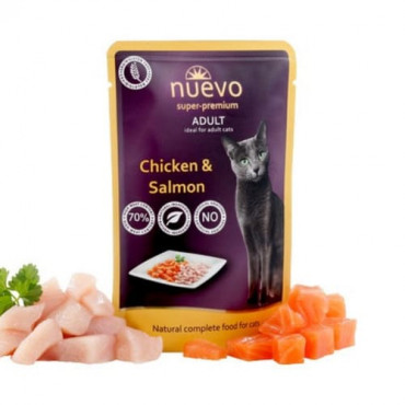 Konservi kaķiem nuevo Adult Chicken & Salmon ar vistu un lasi 85 g