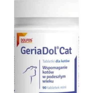 Minerālu papildbarība  Dolfos Dolvit GeriaDol cat -  gados vecākiem kaķiem 90 tab