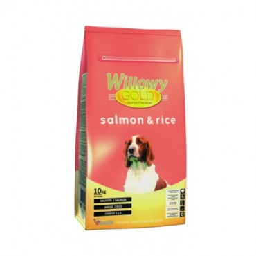 Sausā barība pieaugušiem suņiem Willowy GOLD PREMIUM Salmon & Rice ar lasi un rīsiem 10 kg